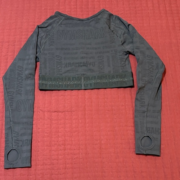 Gymshark Women’s Black Long Sleeve Crop Top Size Medium - Picture 8 of 9